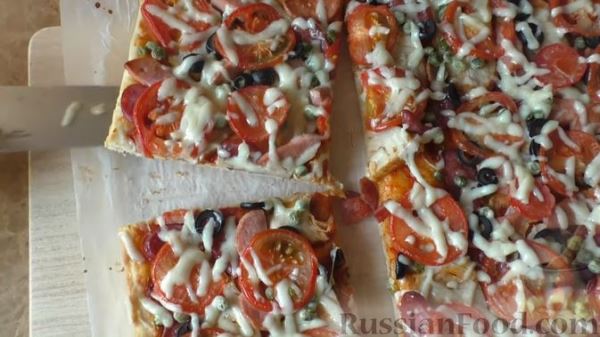 Домашняя пицца на дрожжевом тесте