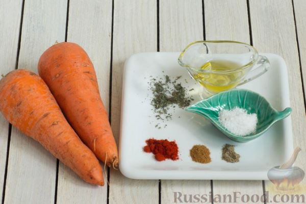 Морковные чипсы с пряностями (в духовке)