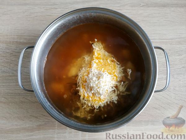 Сырный суп с фаршем